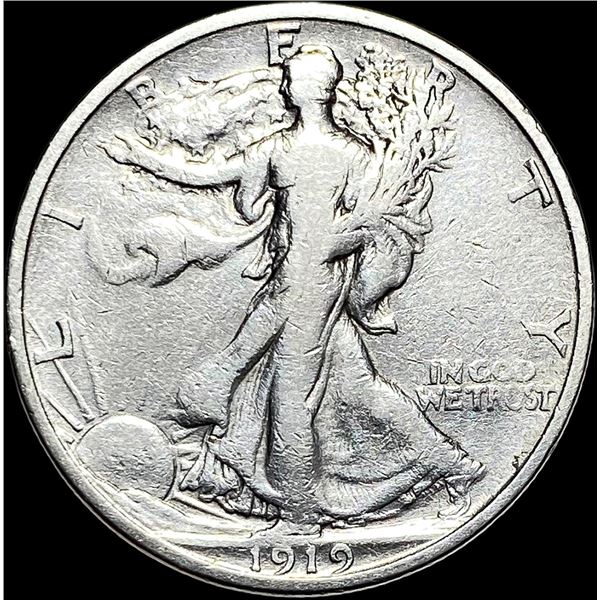 1919-S Silver Walking Liberty Half Dollar  NICELY CIRCULATED