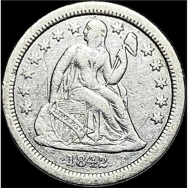 1842-O Silver Seated Liberty Dime NEARLY  UNCIRCULATED