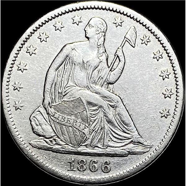 1866-S Seated Liberty Half Dollar CLOSELY  UNCIRCULATED