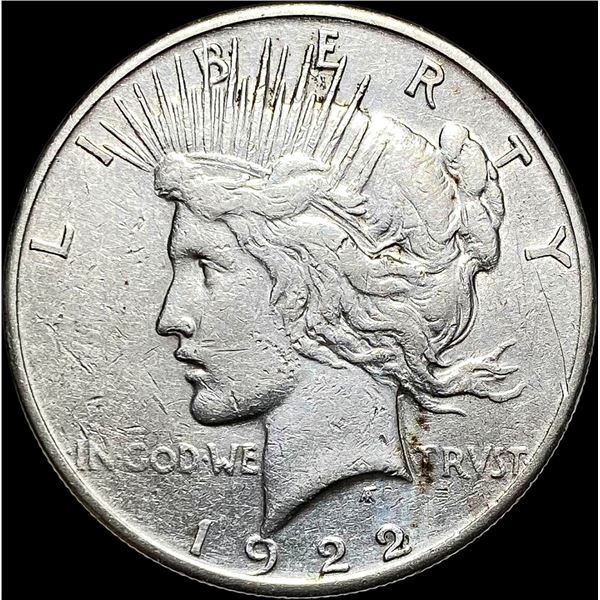 1922-S Silver Peace Dollar NEARLY  UNCIRCULATED