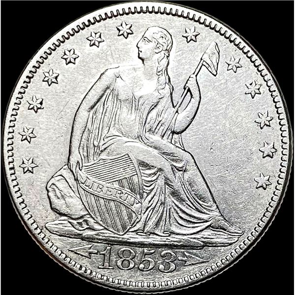 1853 Seated Liberty Half Dollar Arrows/Rays  CLOSELY UNCIRCULATED