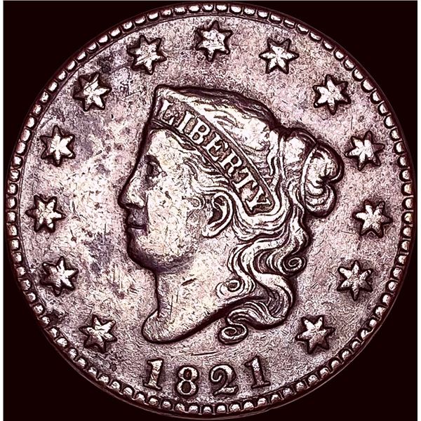 1821 Coronet Head Large Cent CLOSELY  UNCIRCULATED