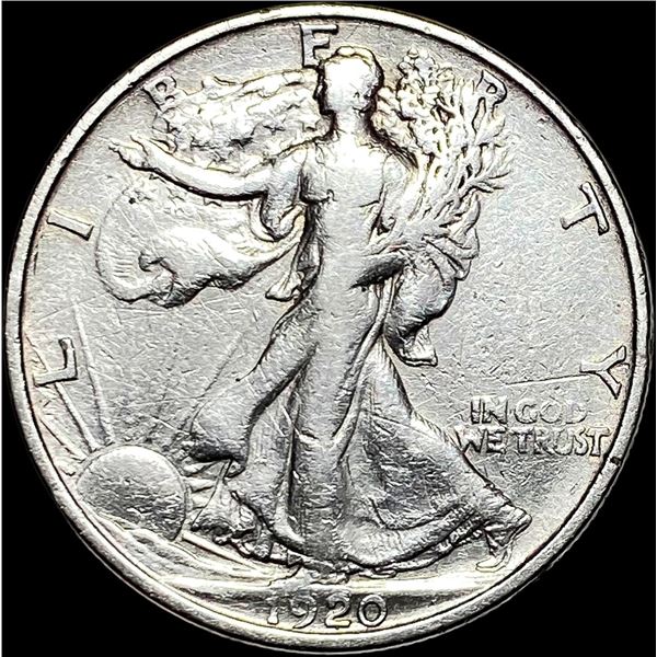 1920-S Walking Liberty Half Dollar LIGHTLY  CIRCULATED