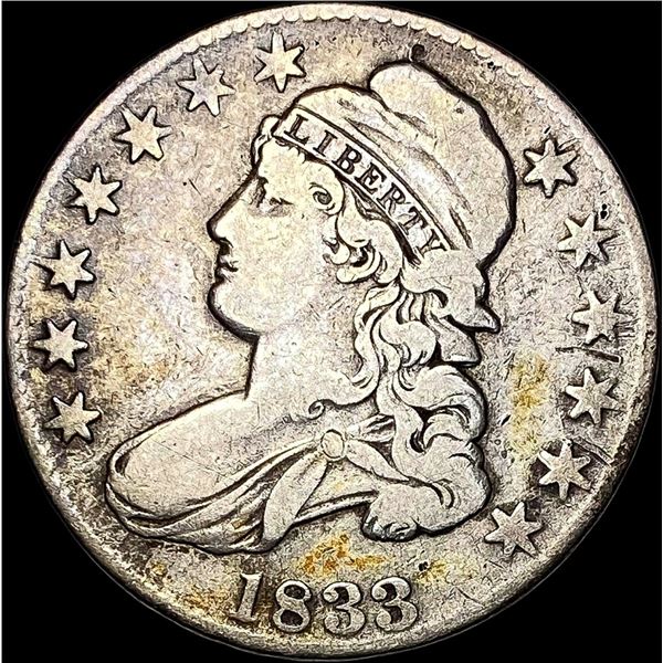 1833 Capped Bust Half Dollar NICELY  CIRCULATED