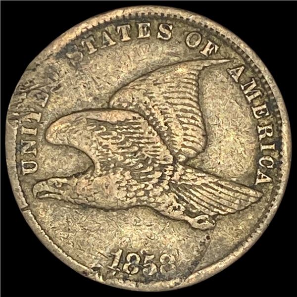 1858 Copper-Nickel Flying Eagle Cent LIGHTLY  CIRCULATED