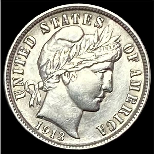 1913 Barber Dime CHOICE BU