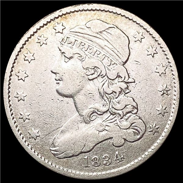 1834 Capped Bust Quarter NEARLY UNCIRCULATED