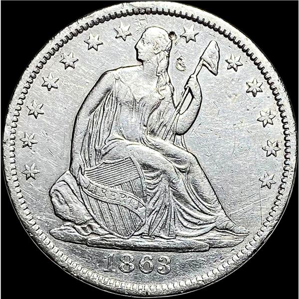 1863-S Silver Half Dollar NEARLY UNCIRCULATED