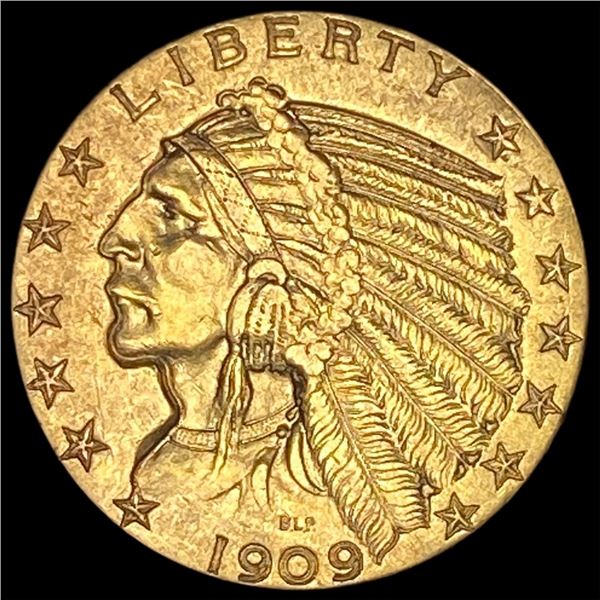 1909-D Indian Head Half Eagle $5 Gold  UNCIRCULATED