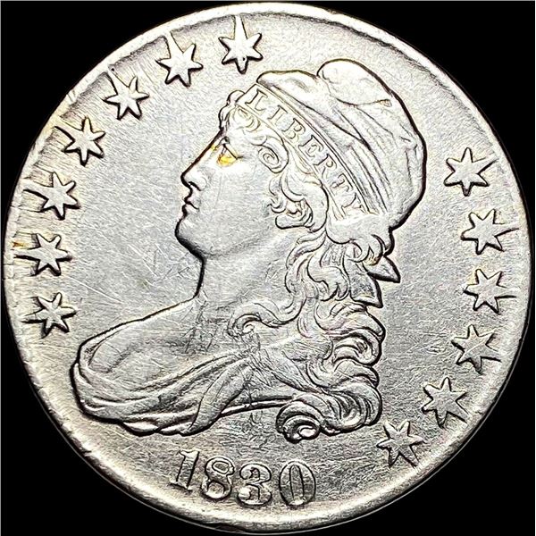 1830 Capped Bust Half Dollar CLOSELY  UNCIRCULATED