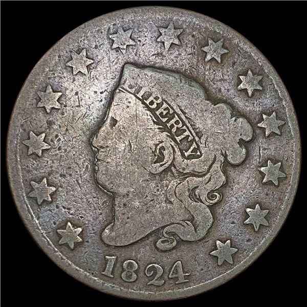 1824 Coronet Head Large Cent NICELY CIRCULATED