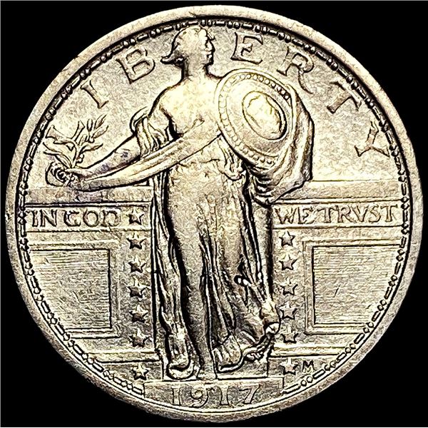 1917 Type 1 Standing Liberty Quarter CHOICE AU