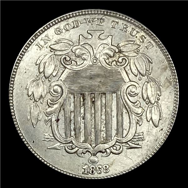 1868 Liberty Victory Nickel NEARLY UNCIRCULATED