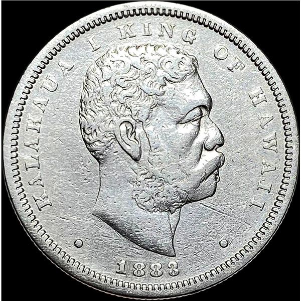 1883 Silver Hawaiian 1/2 Dollar CLOSELY  UNCIRCULATED