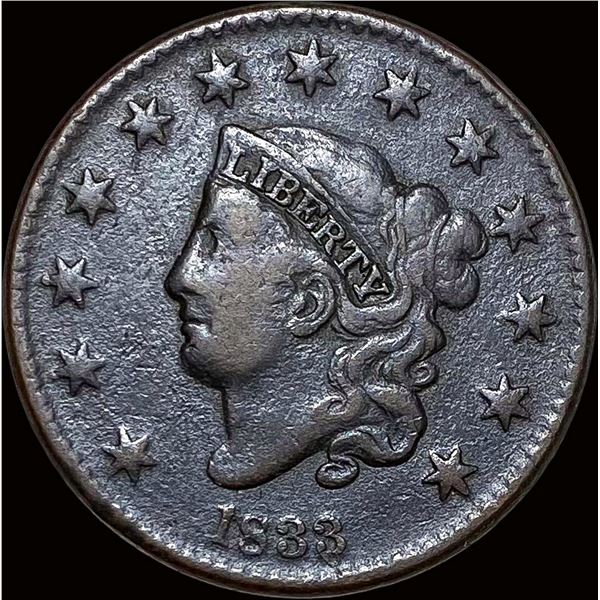 1833 Coronet Head Large Cent LIGHTLY  CIRCULATED