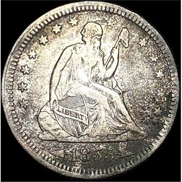 1855 Seated Liberty Quarter ABOUT  UNCIRCULATED