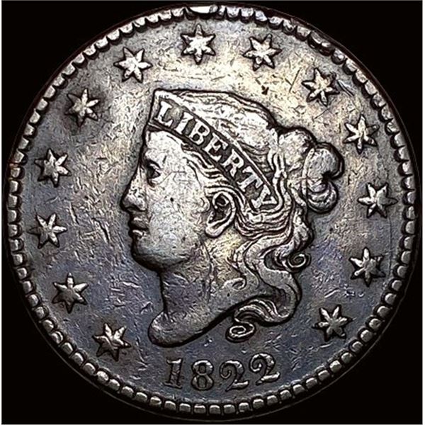 1822 Coronet Head Large Cent LIGHTLY  CIRCULATED