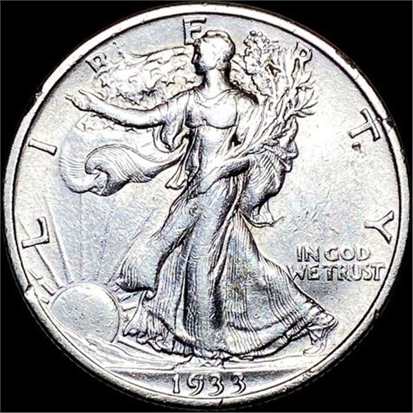 1933-S Walking Liberty Half Dollar CLOSELY  UNCIRCULATED