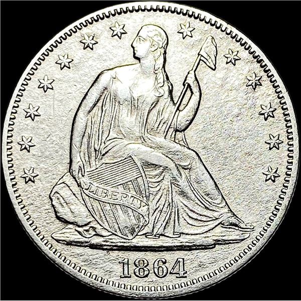 1864 Seated Liberty Half Dollar CLOSELY  UNCIRCULATED