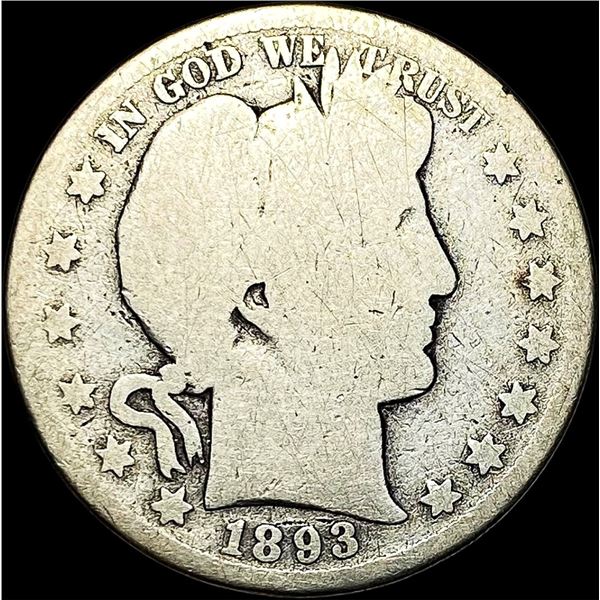 1893-S Silver Barber Half Dollar LIGHTLY  CIRCULATED