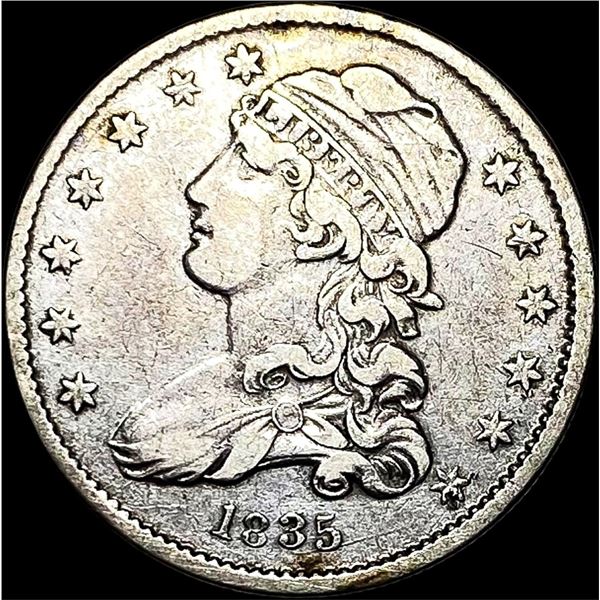 1835 Capped Bust Silver Quarter ABOUT  UNCIRCULATED