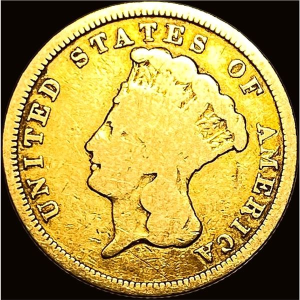 1854 Gold $3 Indian Princess Head NICELY  CIRCULATED