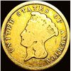 Image 1 : 1854 Gold $3 Indian Princess Head NICELY  CIRCULATED