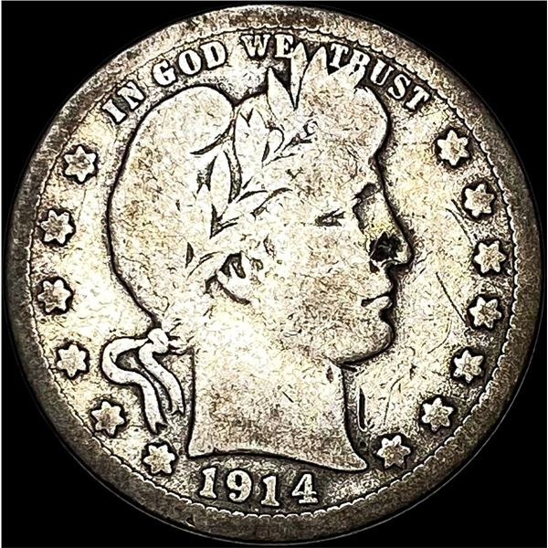 1914-S Barber Silver Quarter NICELY  CIRCULATED