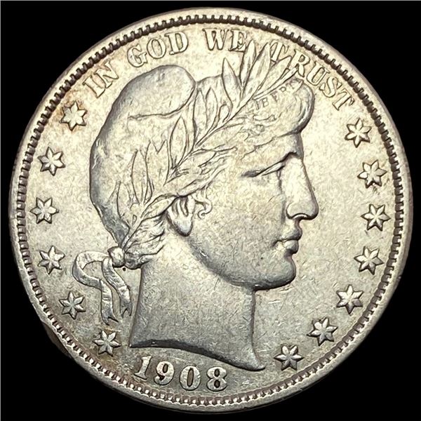1908-D Silver Barber Half Dollar CLOSELY  UNCIRCULATED