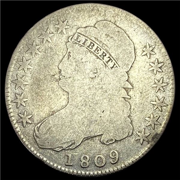 1809 Capped Bust Half Dollar LIGHTLY  CIRCULATED