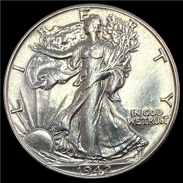 1942 Silver Walking Liberty Half Dollar  CHOICE AU