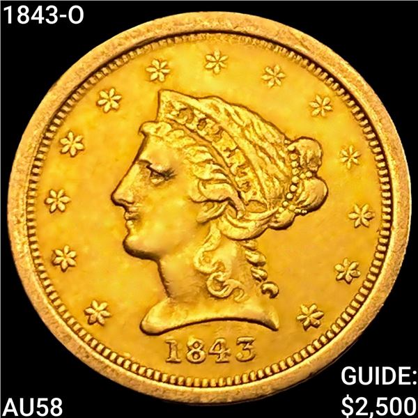 1843-O $2.50 Gold Quarter Eagle