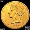 Image 1 : 1861 $5 Gold Half Eagle UNCIRCULATED