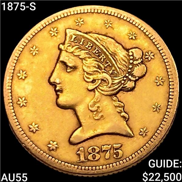 1875-S $5 Gold Half Eagle