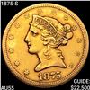 Image 1 : 1875-S $5 Gold Half Eagle HIGH GRADE