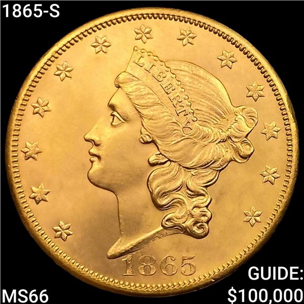 1865-S $20 Gold Double Eagle