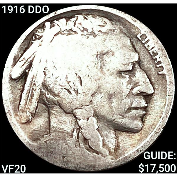 1916 DDO Buffalo Nickel LIGHTLY CIRCULATED