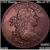 Image 1 : 1797 Stems Rev of '97 Draped Bust Large Cent CLOSELY UNCIRCULATED