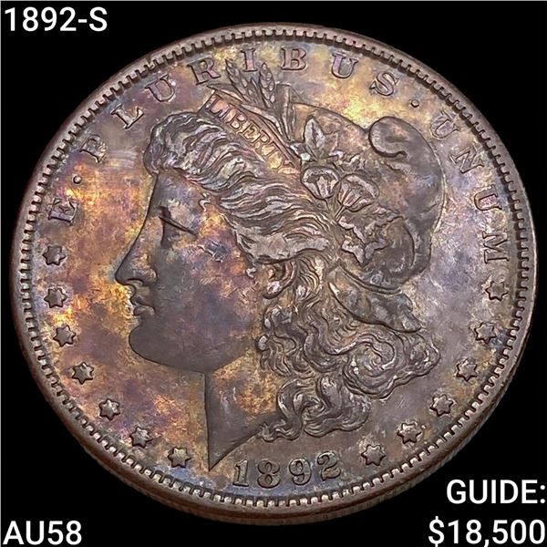 1892-S Morgan Silver Dollar CHOICE AU