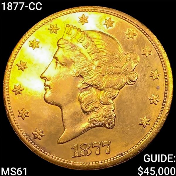 1877-CC $20 Gold Double Eagle UNCIRCULATED