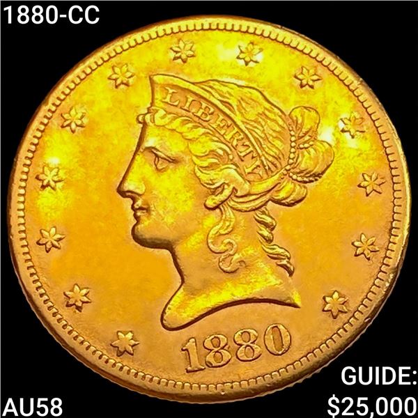 1880-CC $10 Gold Eagle CHOICE AU