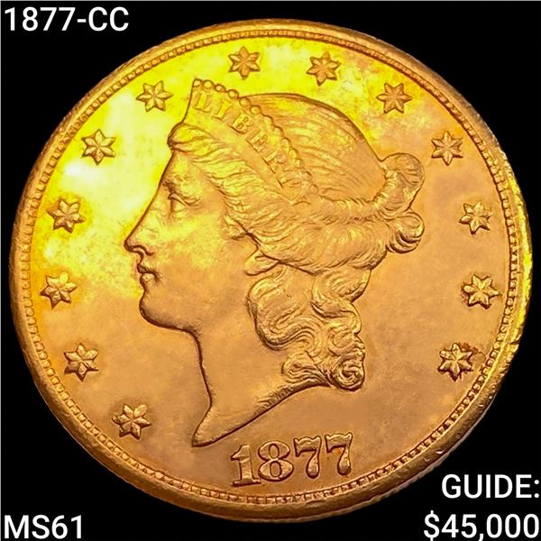 1877-CC $20 Gold Double Eagle UNCIRCULATED