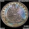Image 1 : 1839 NO DRAPERY Seated Liberty Half Dollar CH BU