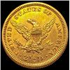 Image 2 : 1861 Civil War $2.50 Gold Quarter Eagle UNCIRCULATED