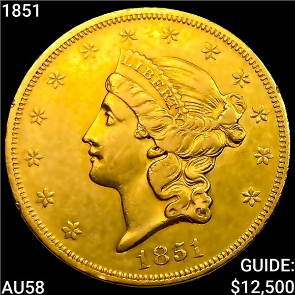 1851 $20 Gold Double Eagle
