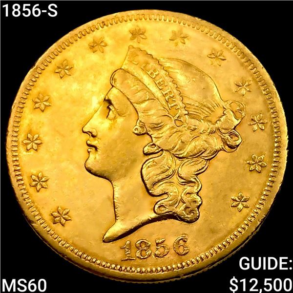 1856-S $20 Gold Double Eagle