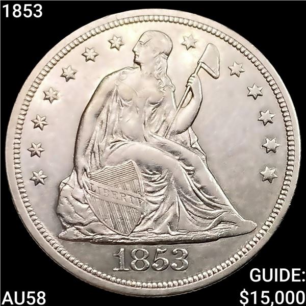 1853 Seated Liberty Dollar