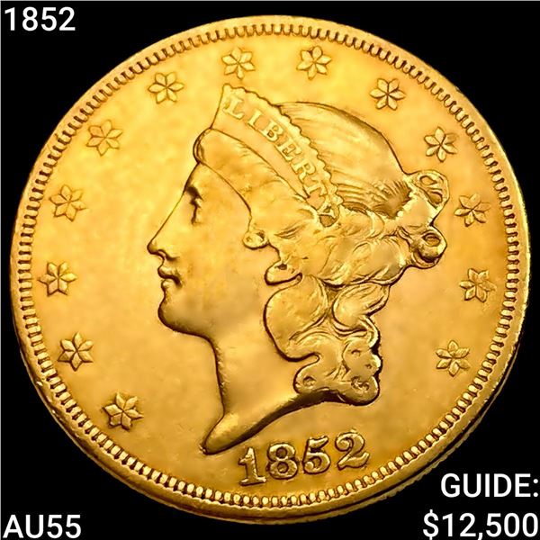 1852 $20 Gold Double Eagle