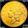Image 1 : 1873 Open 3 $20 Gold Double Eagle CHOICE BU