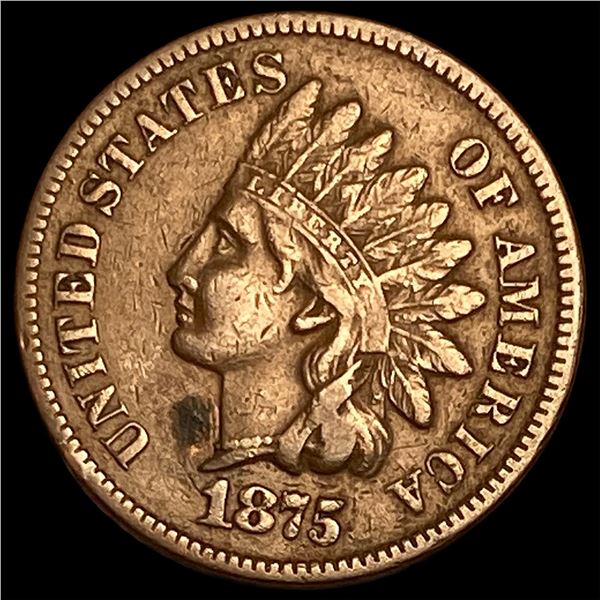 1875 Indian Head Cent NEARLY UNCIRCULATED